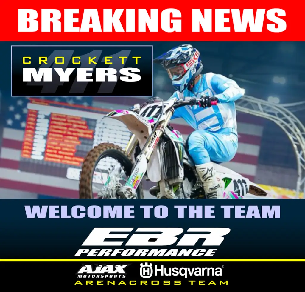 Breaking News: Crocket Myers - Welcome to the team - EBR Performance, Ajax Motorsports, Husqvarna Arenacross Team