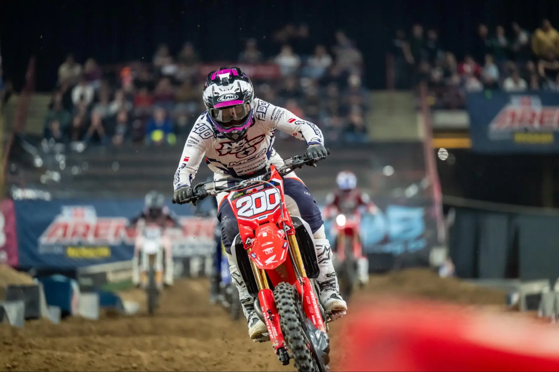 Ryan Breece airs out the #200 in front of a packed house